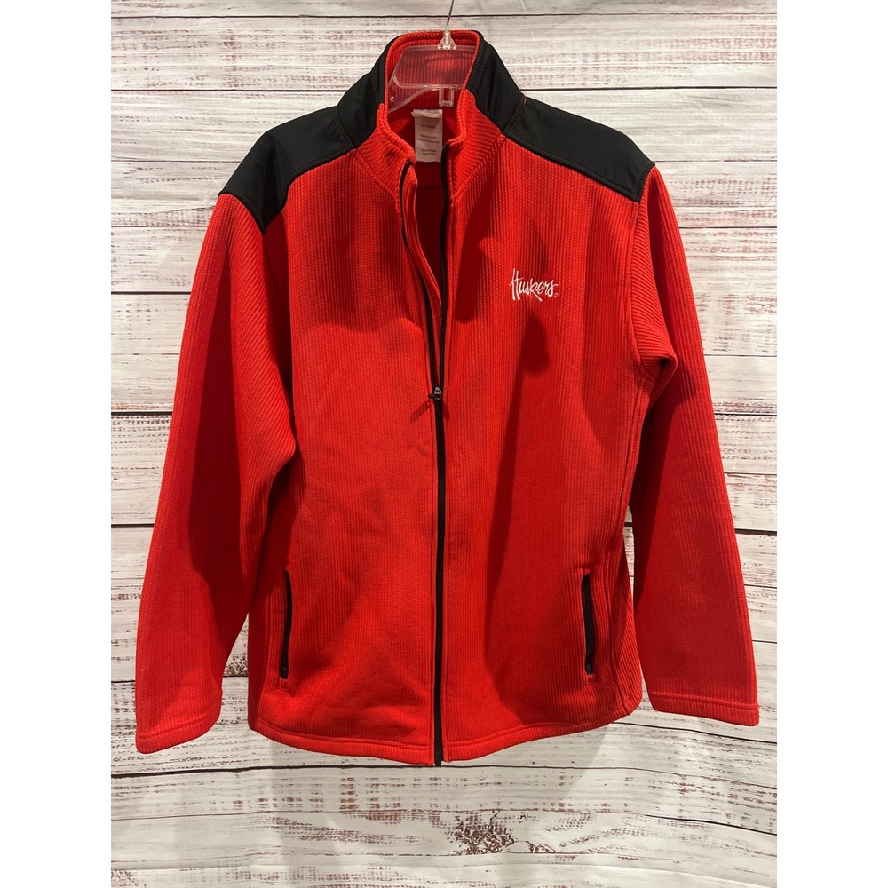 Rivalry Threads Nebraska Huskers Jacket Mens Large Red Full Zip Fleece Lined L